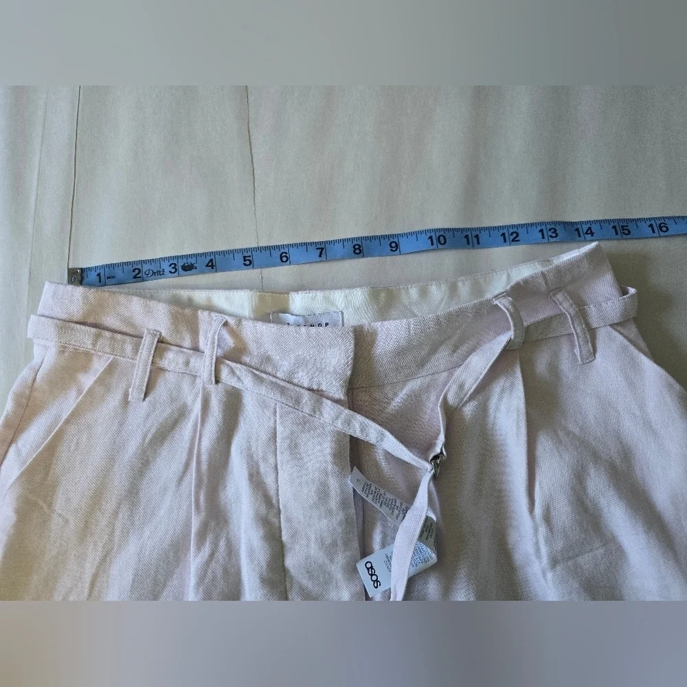 Topshop Belted Womens Pants Blush Pink Size 8 New